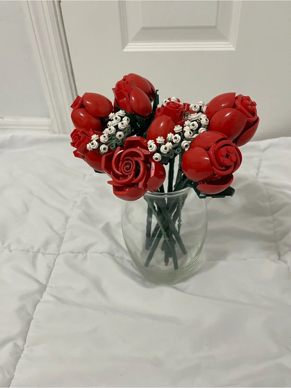 Lego red roses already built comes with vase